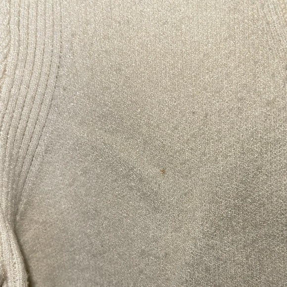 ANTHROPOLOGIE MOTH Cream Ivory Striped Back Mixed Media Swing Cardigan Sweater S - Picture 8 of 10